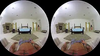Жена поздравила мужика очками VR, второй пиздой и парой сисек подруги