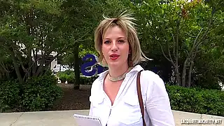 Пикап на улице блондинки с каре закончился супер трахом