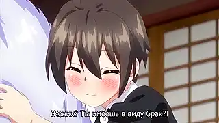 Хентай эльфийка вместе с подругой и парнем трахается