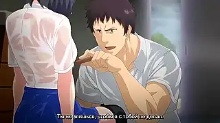 Тихоня трахается в подсобке — хентай с цензурой и русскими сабами