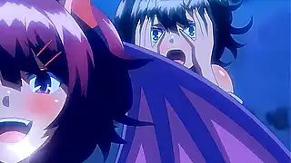 С русской озвучкой хентай аниме Succubus Connect — секс сестры ради бро