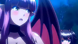 С русской озвучкой хентай аниме Succubus Connect — секс сестры ради бро