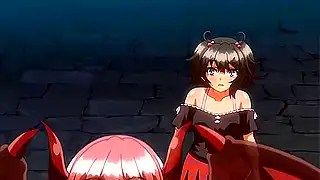 С русской озвучкой хентай аниме Succubus Connect — секс сестры ради бро