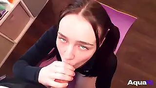 После занятий спортом обязательный секс! Молодая красавица прыгает на хую резво