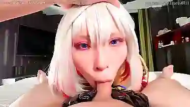 Любительница эротического косплея хочет порно пародию на Геншин Импакт снять