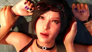 Секс пародия на игру Final Fantasy: Тифа, Айрис и Джесси ебутся