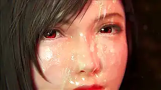 Секс пародия на игру Final Fantasy: Тифа, Айрис и Джесси ебутся