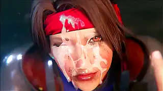 Секс пародия на игру Final Fantasy: Тифа, Айрис и Джесси ебутся