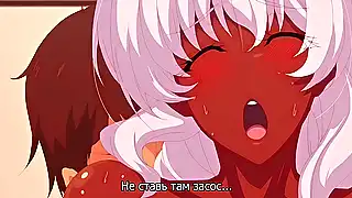 Суперское пайзури любимому в хентай видео с негритянкой