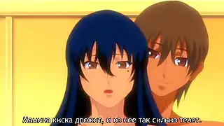Аниме секс 18 летнего парня со зрелой бабой и хентай мамкой