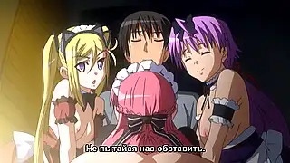 Хентай с горничными цыпочками, стонущими от спермы